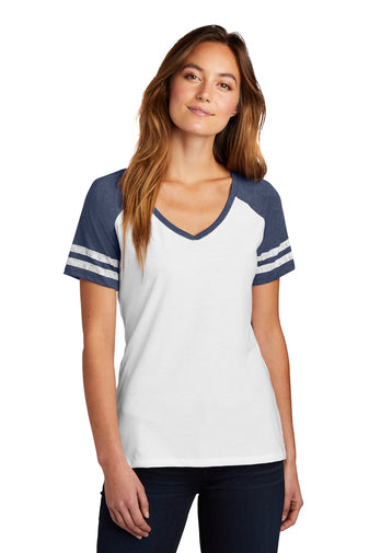 District Women's Game V Neck  Tee- SAY 