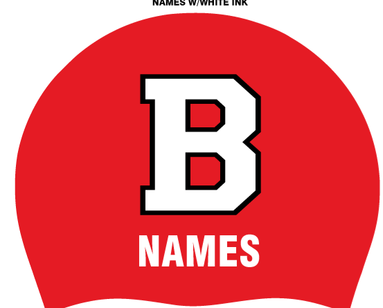 Set of 2 two color silicone caps with names- Bernards