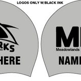 Set of Two Silicone Team Caps with Swimmer Name- MDY