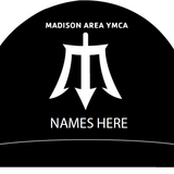 NEW ART*** Set of 2 Silicone Caps with Swimmer Name - Madison YMCA