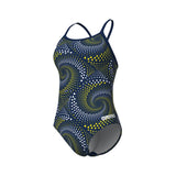 Arena Fireflow Dropback Women's Suit- Navy/yellow- Roxbury Racers