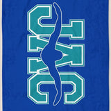 JAC Custom Woven Towel with swimmer name- JAC