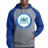 Sport Tek Raglan Color Block Hoodie with Team Logo and swimmer name- JAC Zone Team