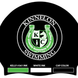 Set of 2-Two Color Silicone Team Cap with Swimmer Names- Kinnelon HS
