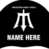 Set of Two Silicone team Caps with Swimmer Name- MAY