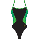 Speedo Pro LT Flyback Splice Female Suit- Green- Greenpond