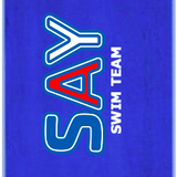 Custom Team Towel with Logo and swimmer Name- SAY
