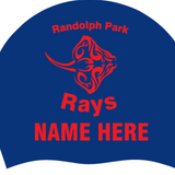 Set of Two Silicone Team Caps with Swimmer Name- Randolph Park