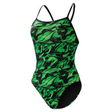 Dolfin Zephyr V Back Girls Suit- Green- Rock Ridge