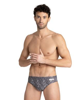 Arena Kikko Brief Blk/Wht with Team Logo- MYM
