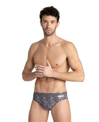 Arena Kikko Brief Blk/Wht with Team Logo- MYM