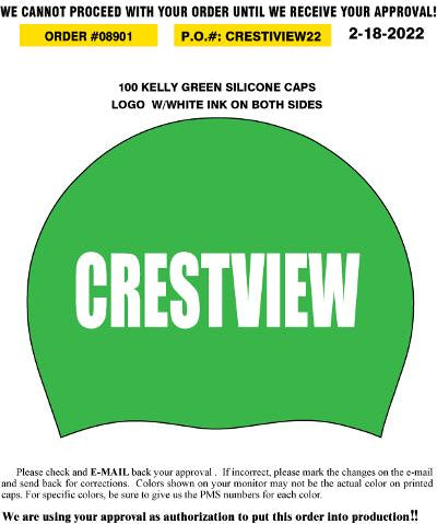 Silicone Team Cap with NO Names- Crestview