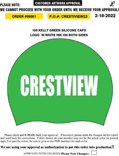 Silicone Team Cap with NO Names- Crestview