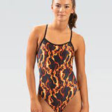 Dolfin Vapor Female V Back  Org/blk- Lake Tamarack