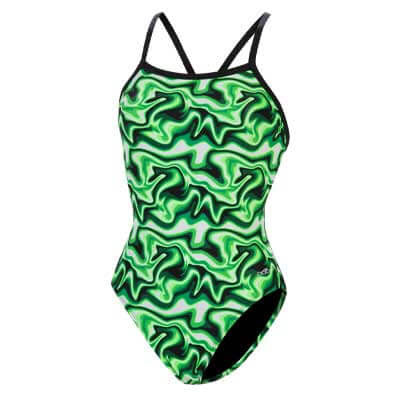Dolfin Surge Girls Suit Grn- Springbrook Country Club