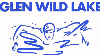 Set of Two Royal Blue Silicone Team Caps with Swimmer Names- Glenwild Lake