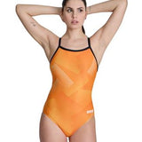 Arena Halftone Dropback Girls suit- Orange- Lake Tamarack