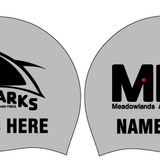 Set of 2 silicone Team Caps with swimmer Name- MDY