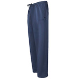 Pennant Navy Open Bottom Sweatpants with Team Logo- SAY
