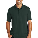 Port and Co Knit Polo Shirt with left chest logo- McCool Clan