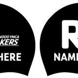 Set of Two Silicone Team Caps with Swimmer Name- Ridgewood YMCA