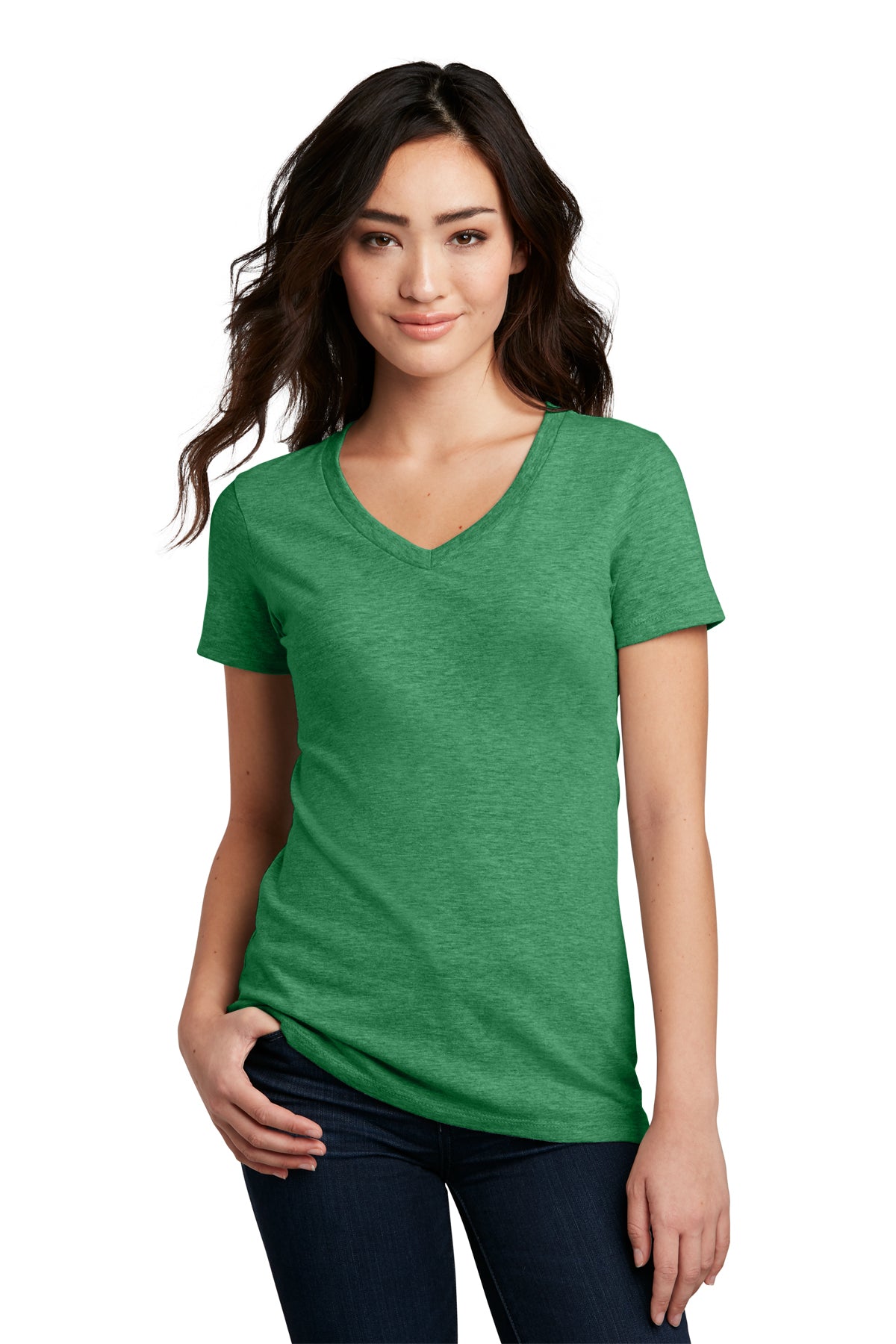 Women's V Neck Tee Shirt with McCool Logo- McCool Clan